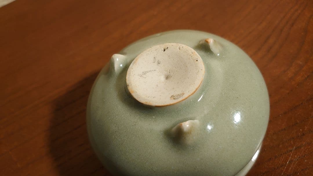 李朝　青磁　香炉　アンティーク青磁　諏訪蘇山　蘇山　１客