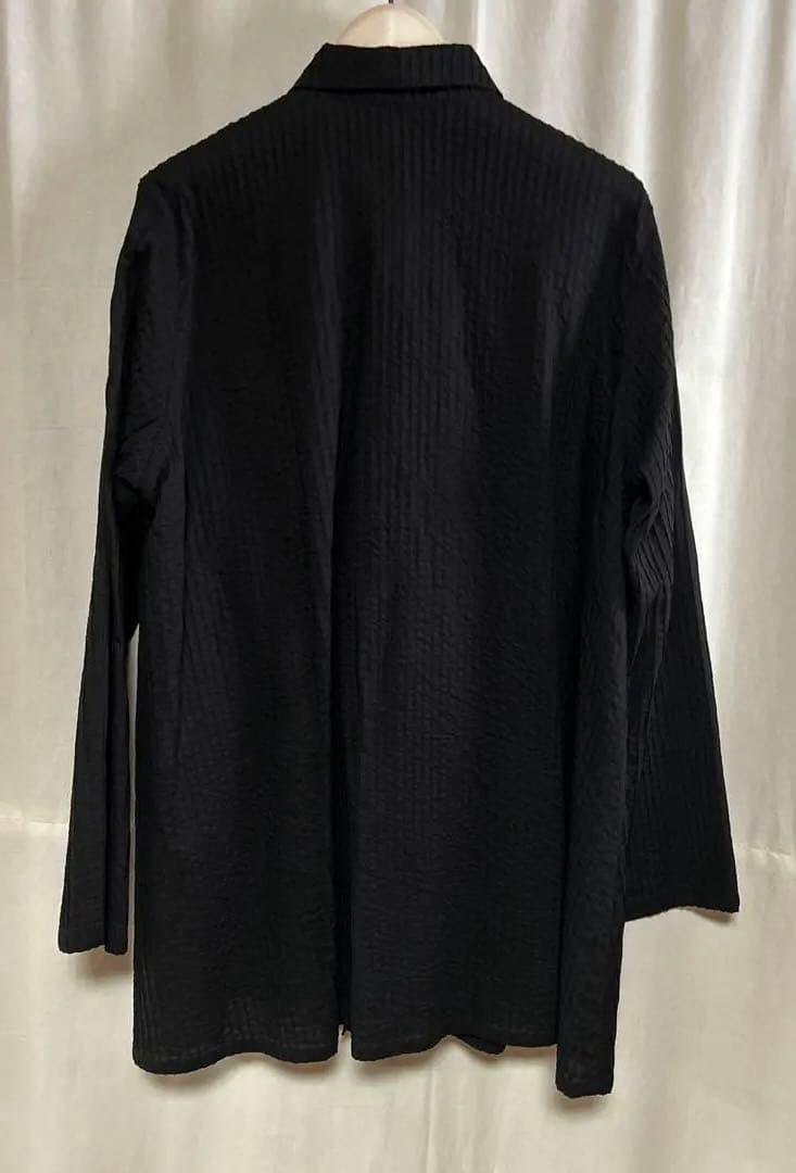 【ヤッコマリカルド】総ピンタック長袖ブラウス黒