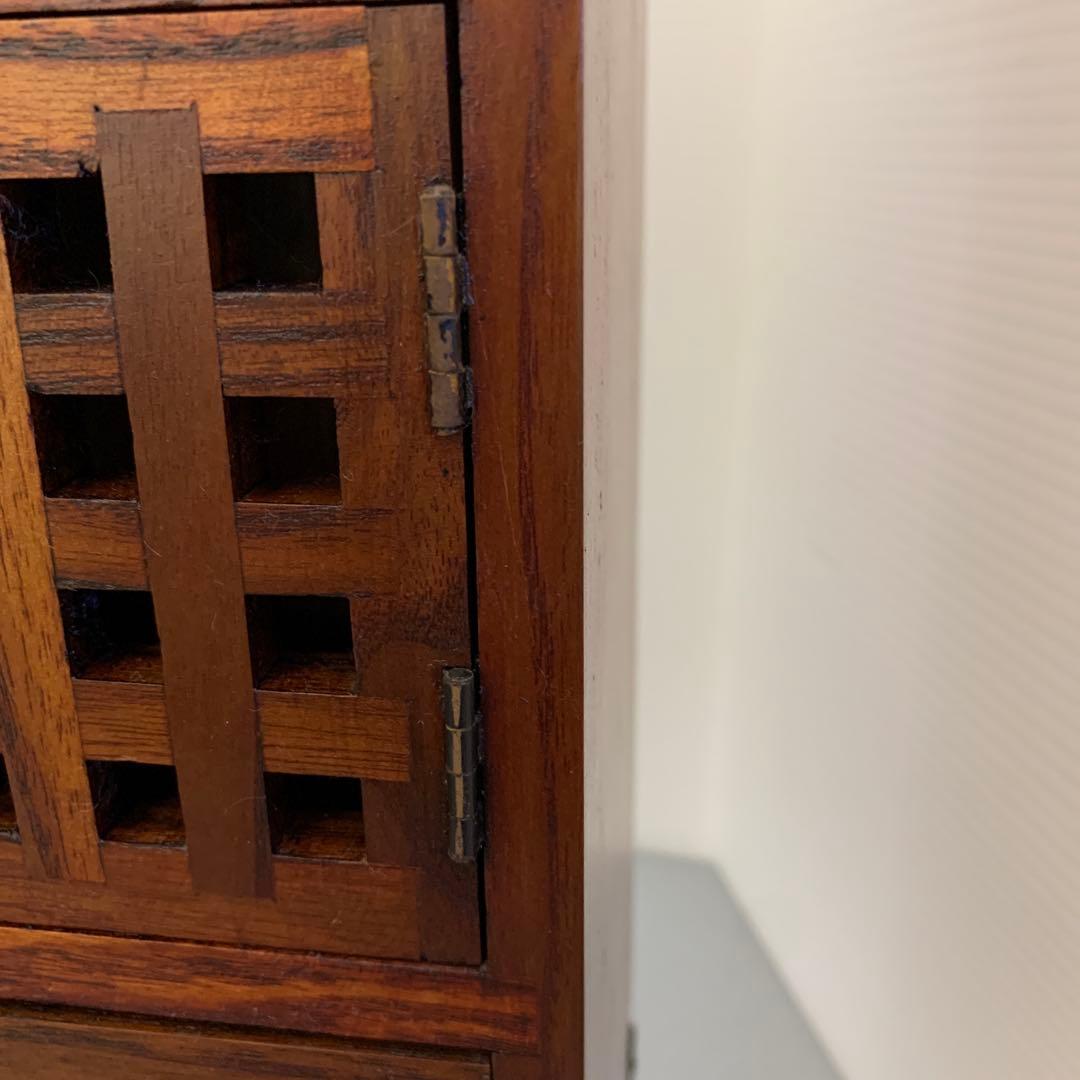 昭和レトロ　木製ミニ階段箪笥　引き出し付き収納ボックス