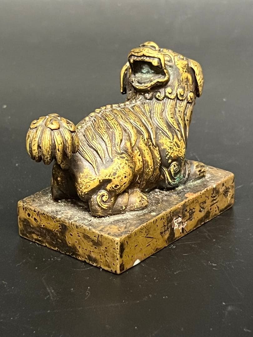 極上 古美術/古銅印材/在銘　重さ：1125gBL2-077