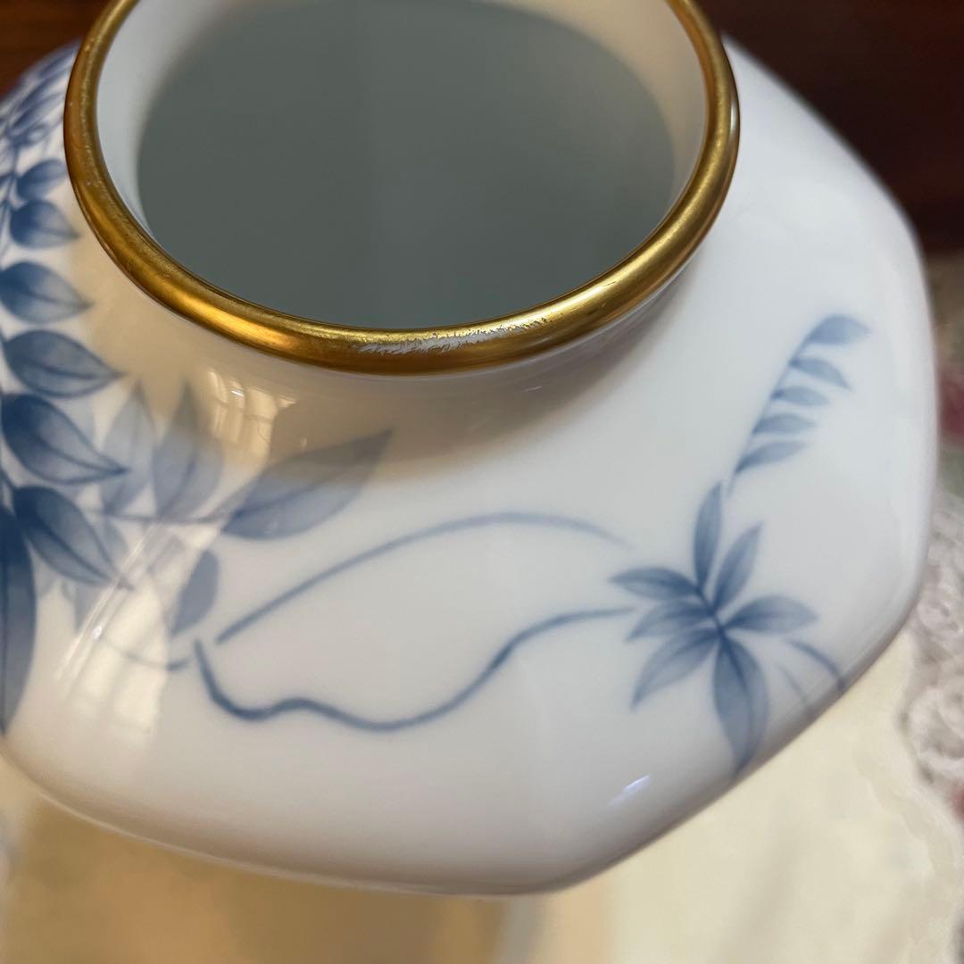 大倉陶園　花瓶　藤　　森村組　110周年記念　　森村グループ　ノリタケ