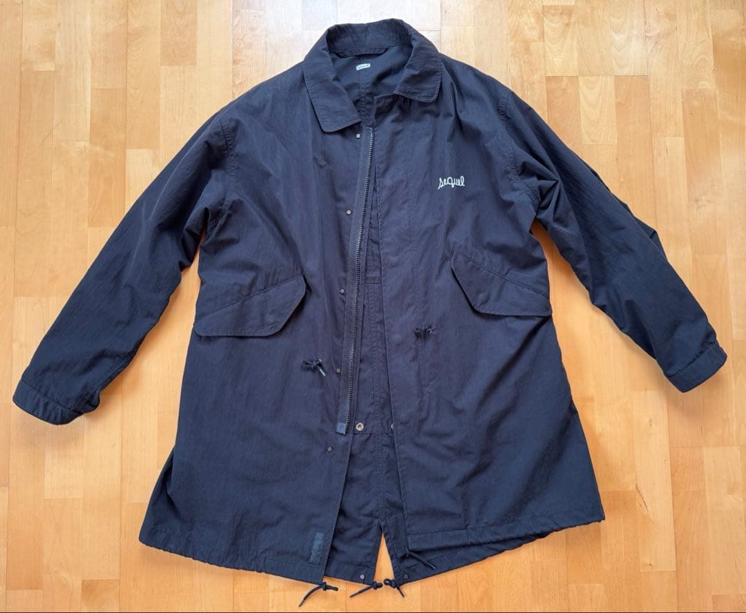 SEQUEL FISHTAIL TRENCH COAT BLACK M 黒