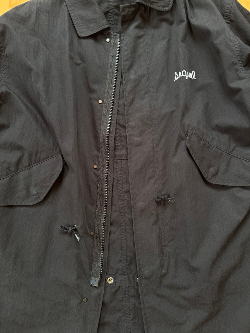 SEQUEL FISHTAIL TRENCH COAT BLACK M 黒