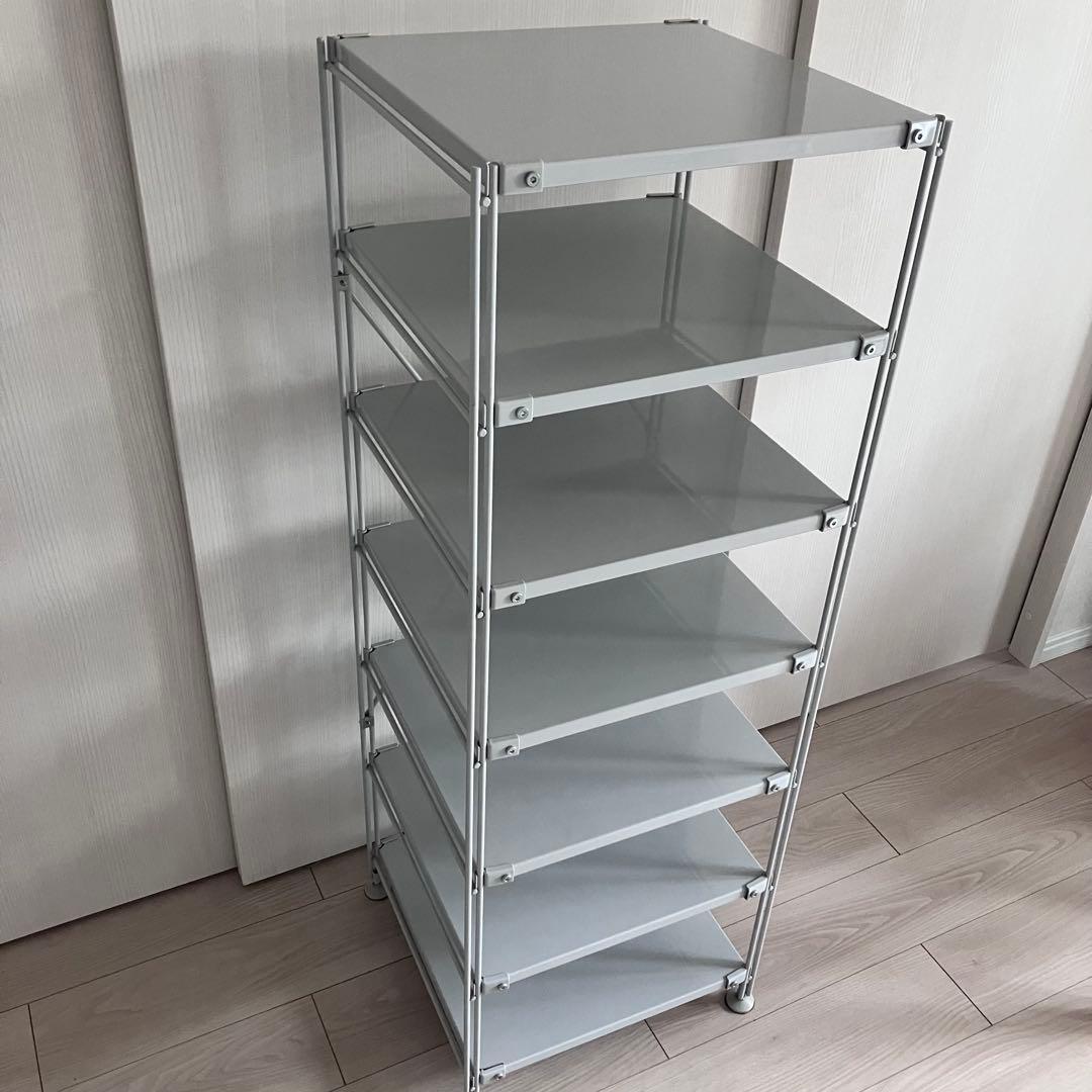 無印　スチールユニットシェルフ　グレー　42センチ