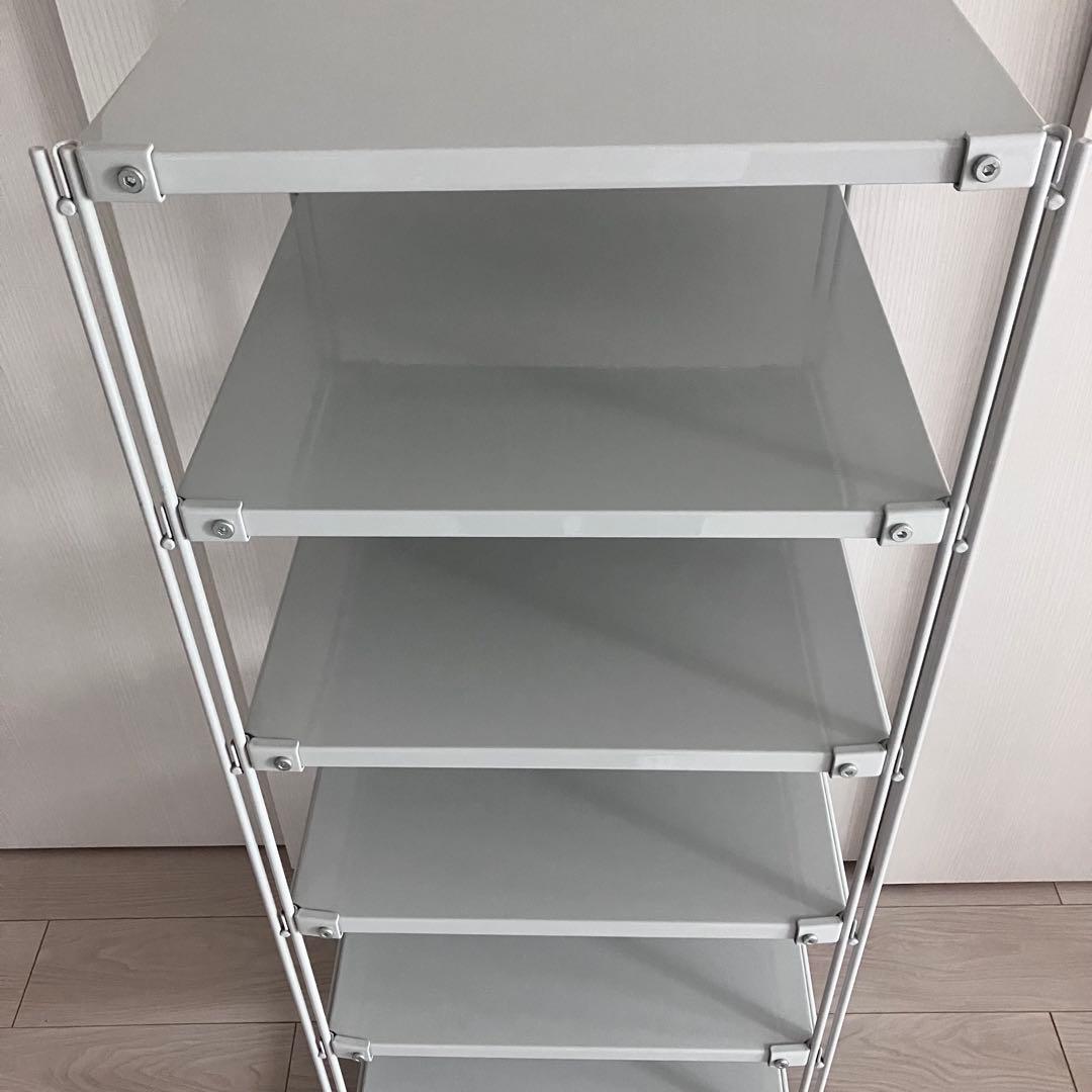 無印　スチールユニットシェルフ　グレー　42センチ