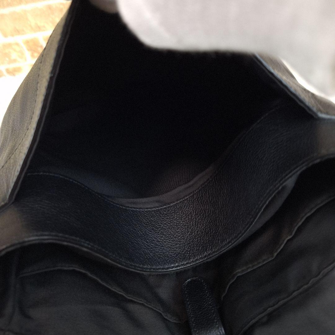 COACH　コーチ　メッセンジャーバッグ　レザー　シボ　ブラック