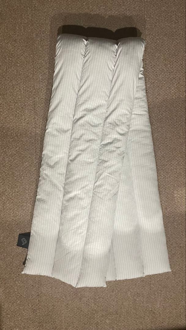 【美品】Musubi Cushion ストライプ　グレー　 ブルー