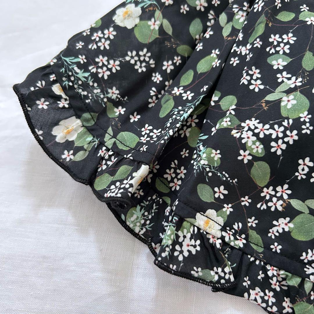 WOLF & RITA フリル襟の花柄ロンパースセットアップ　 74