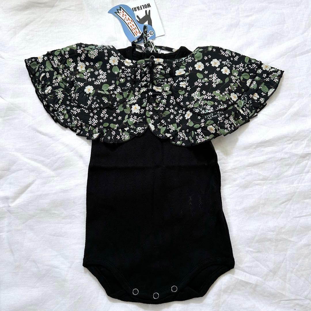 WOLF & RITA フリル襟の花柄ロンパースセットアップ　 74