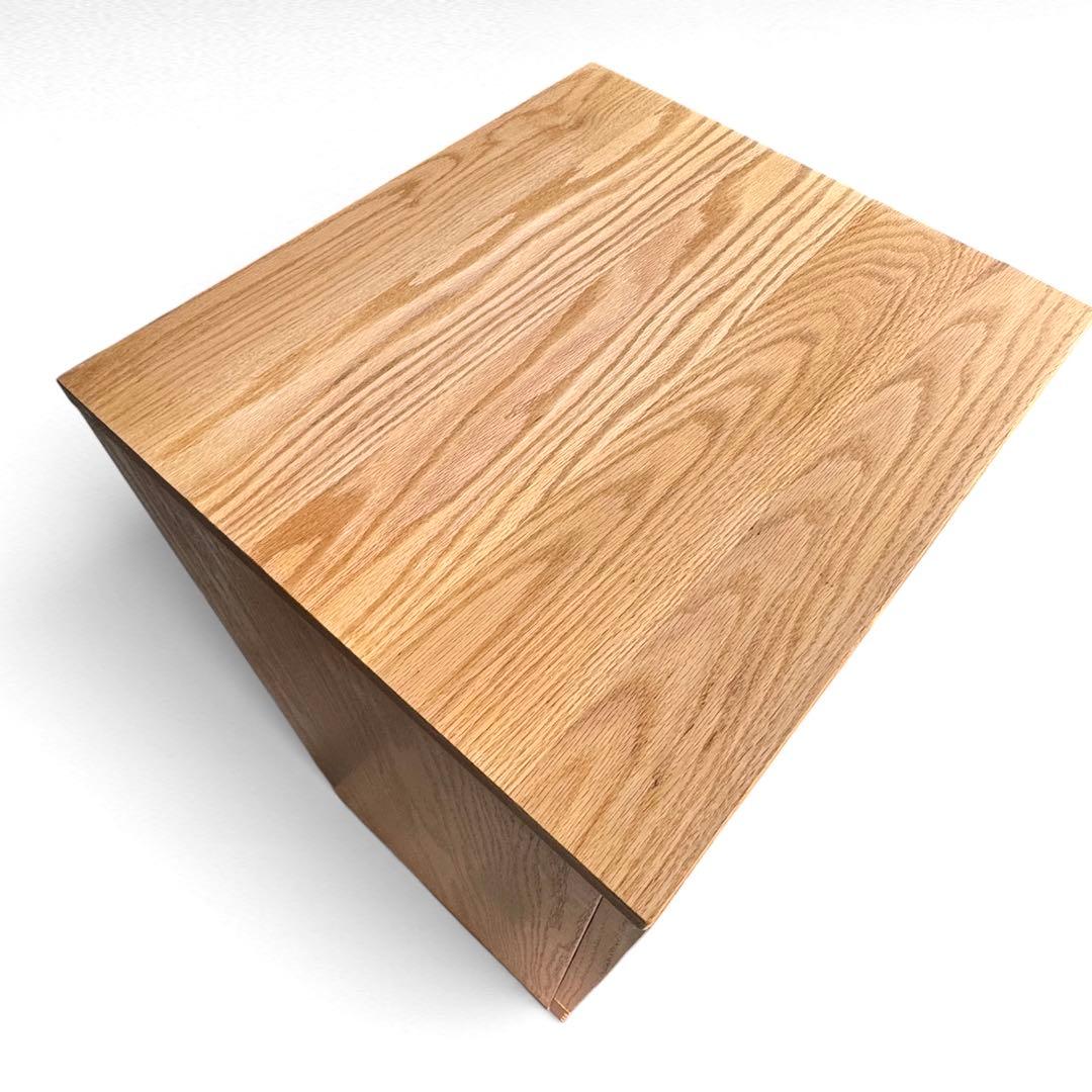 レグナテック ガラス扉　収納棚 引き出し付 無垢材 レッドオーク 幅50