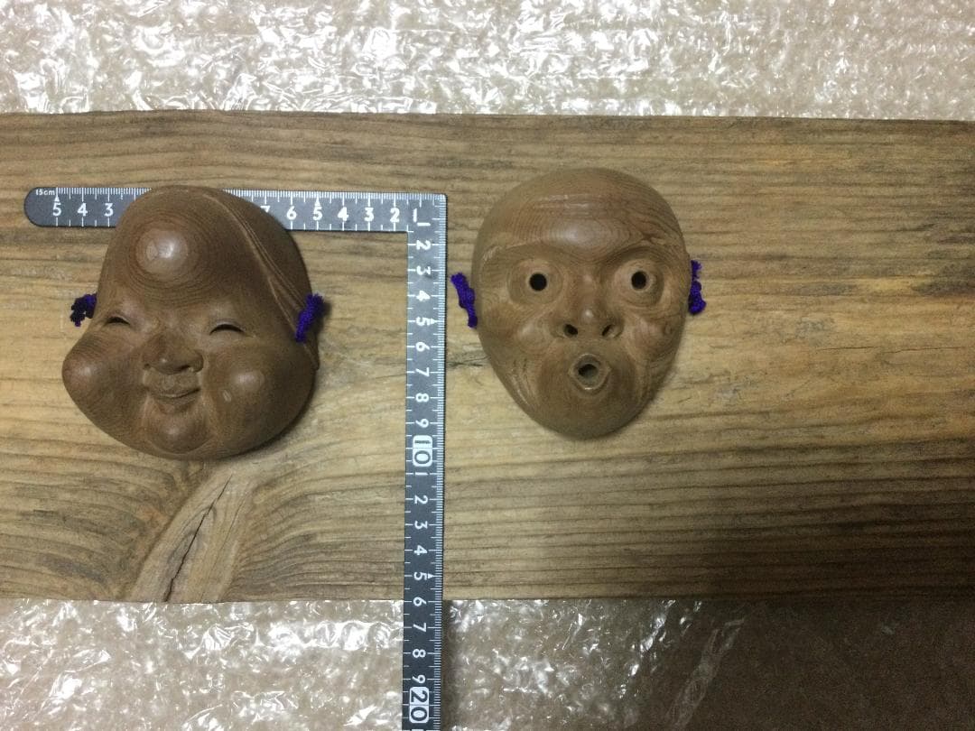 能面　日本製　木製 2点セット