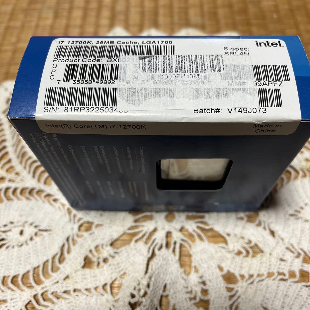 動作不良品☆intel CORE UNLOCKED i7-127000K