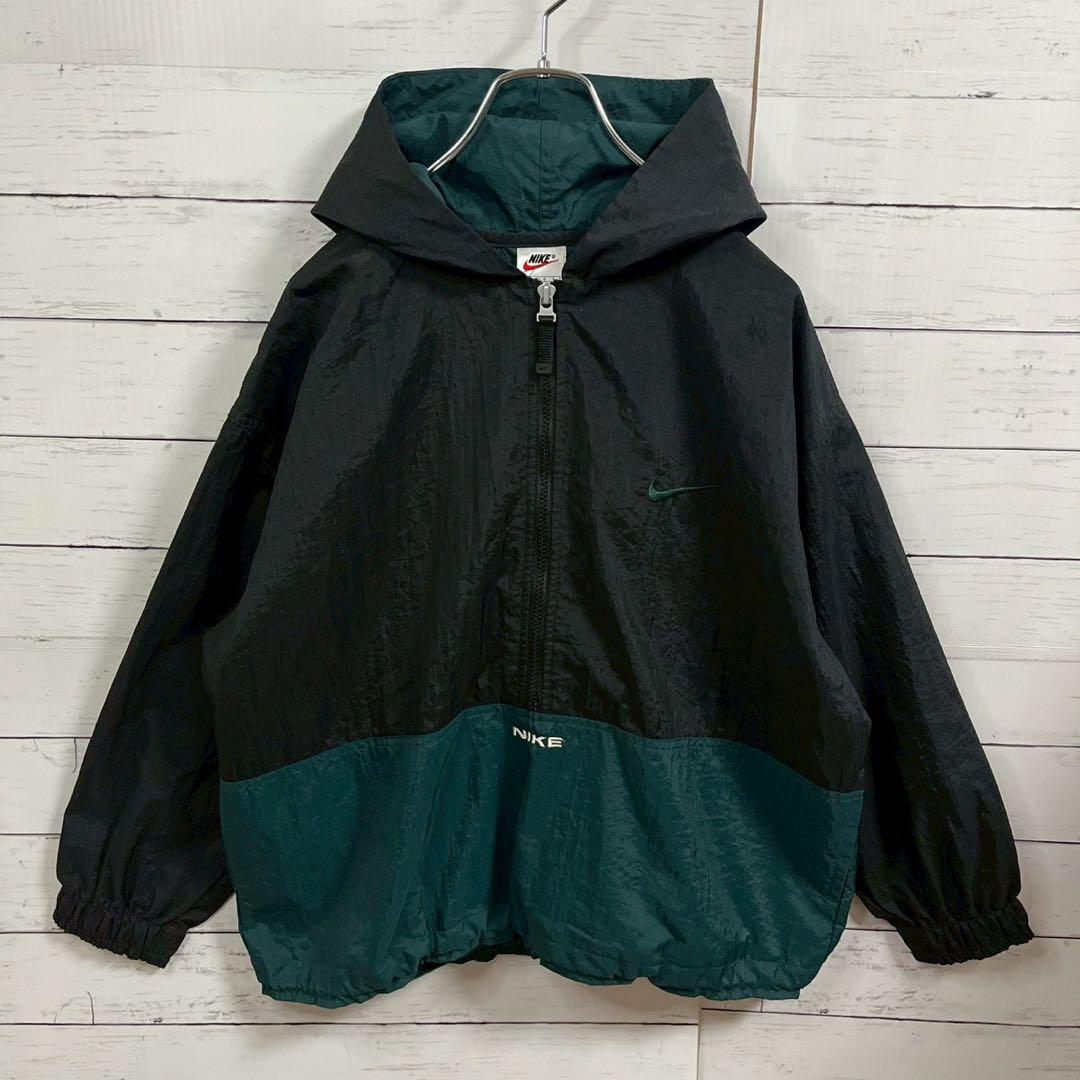 1【人気Lサイズ】ナイキ☆銀タグ ハーフジップ ナイロンジャケット☆7313