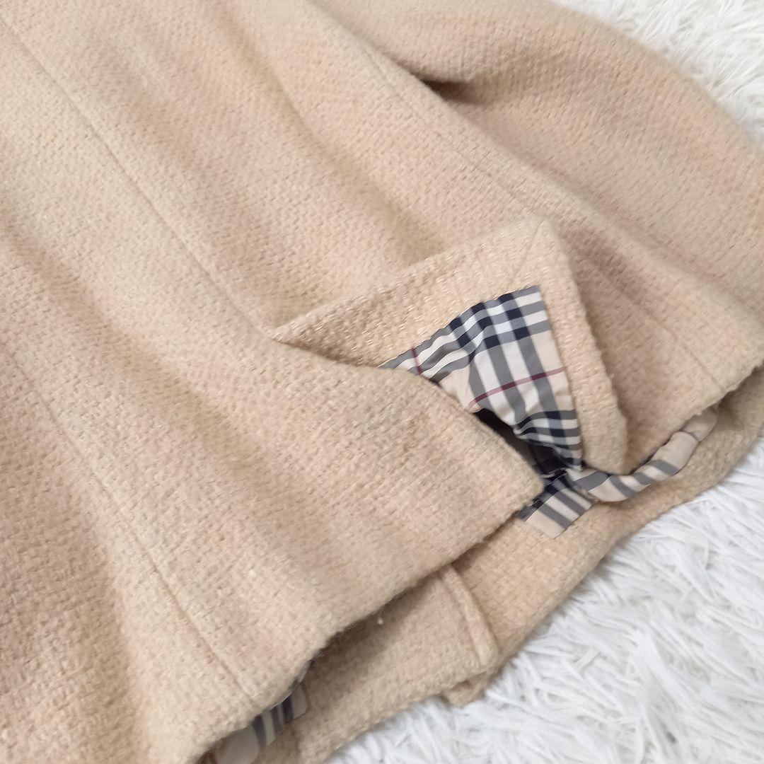 ●良品●　BURBERRY LONDON　モヘヤ　ノバチェック　ジャケットコート