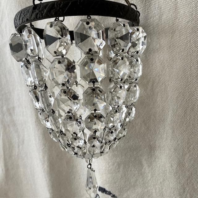 フランスアンティーク◆バッグシャンデリア小さめ＃雅姫さん家具ミラー棚オクトゴナル