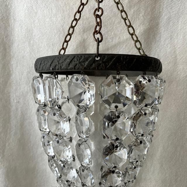 フランスアンティーク◆バッグシャンデリア小さめ＃雅姫さん家具ミラー棚オクトゴナル