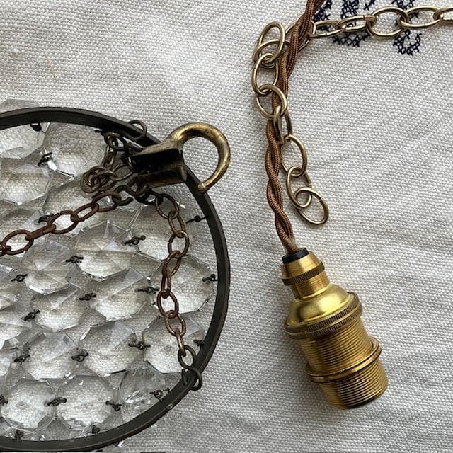 フランスアンティーク◆バッグシャンデリア小さめ＃雅姫さん家具ミラー棚オクトゴナル