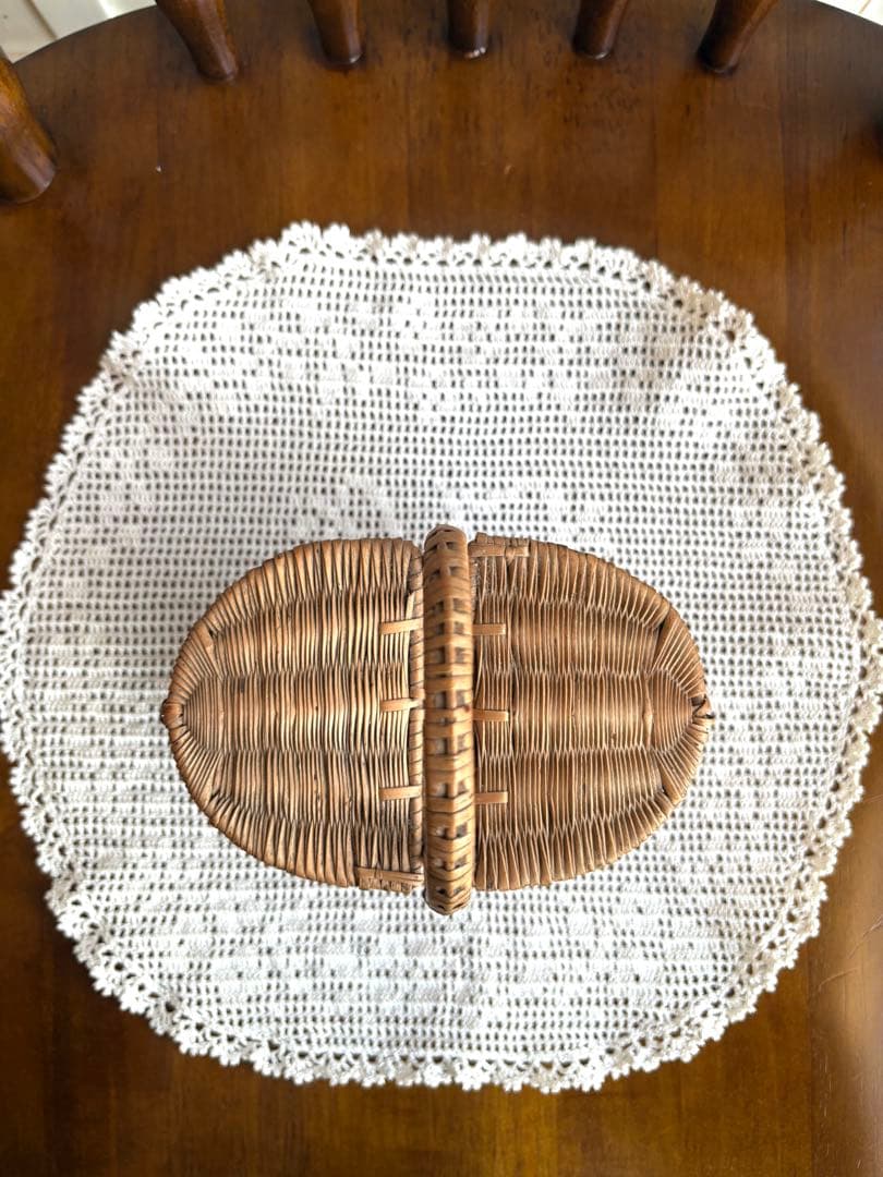 ♡ フランスアンティーク　ドールパニエ　人形用カゴ　プッペンパニエ　ハンドメイド