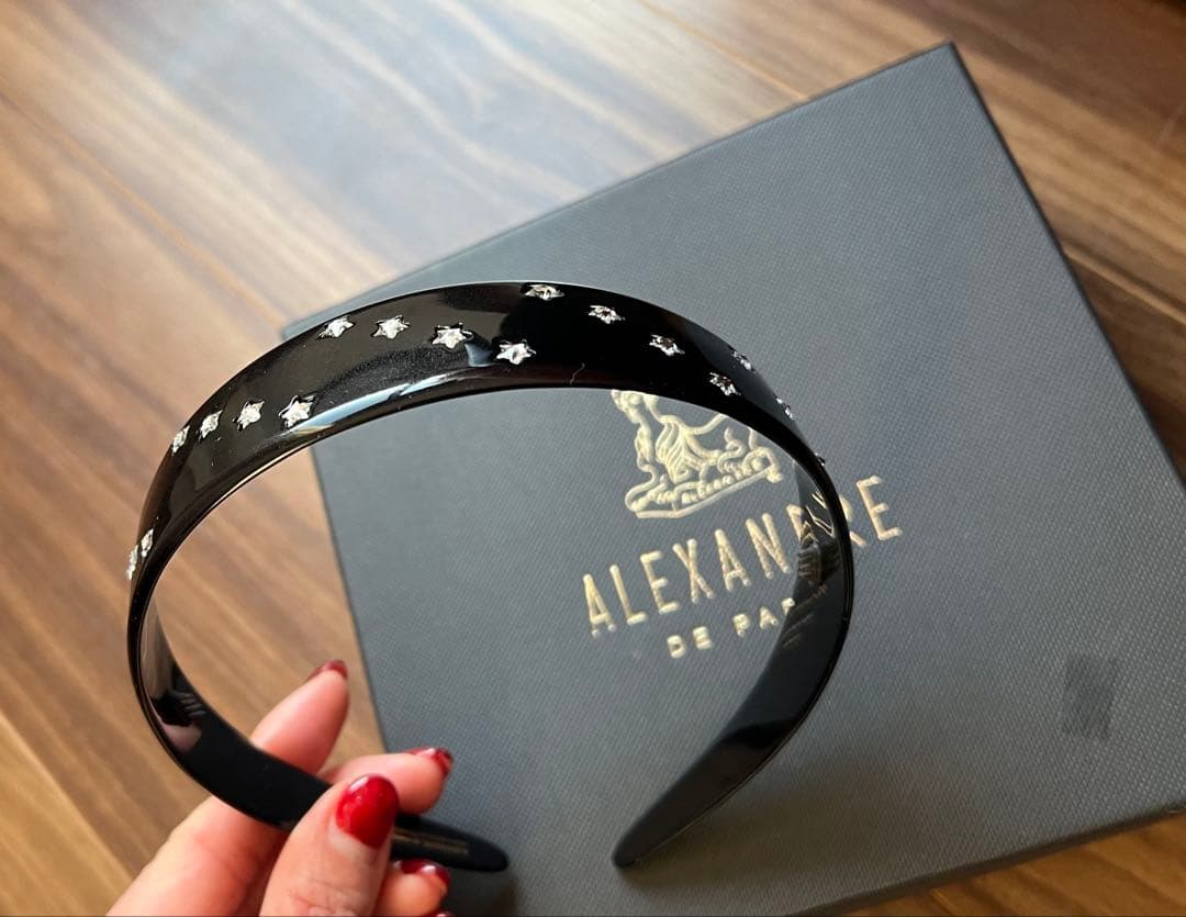 美品ALEXANDRE DE PARIS カチューシャスワロフスキークリスタル