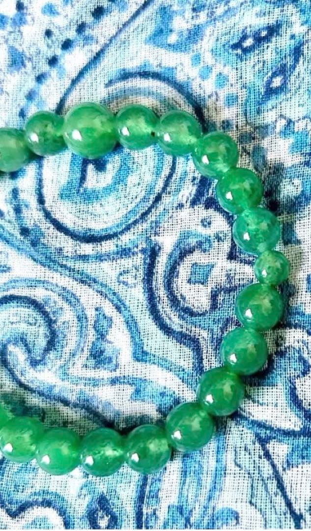 金運！幸運！豊かさ！ついに出品！天然石　ブラジル翡翠　お念珠　高野山　祈祷済み
