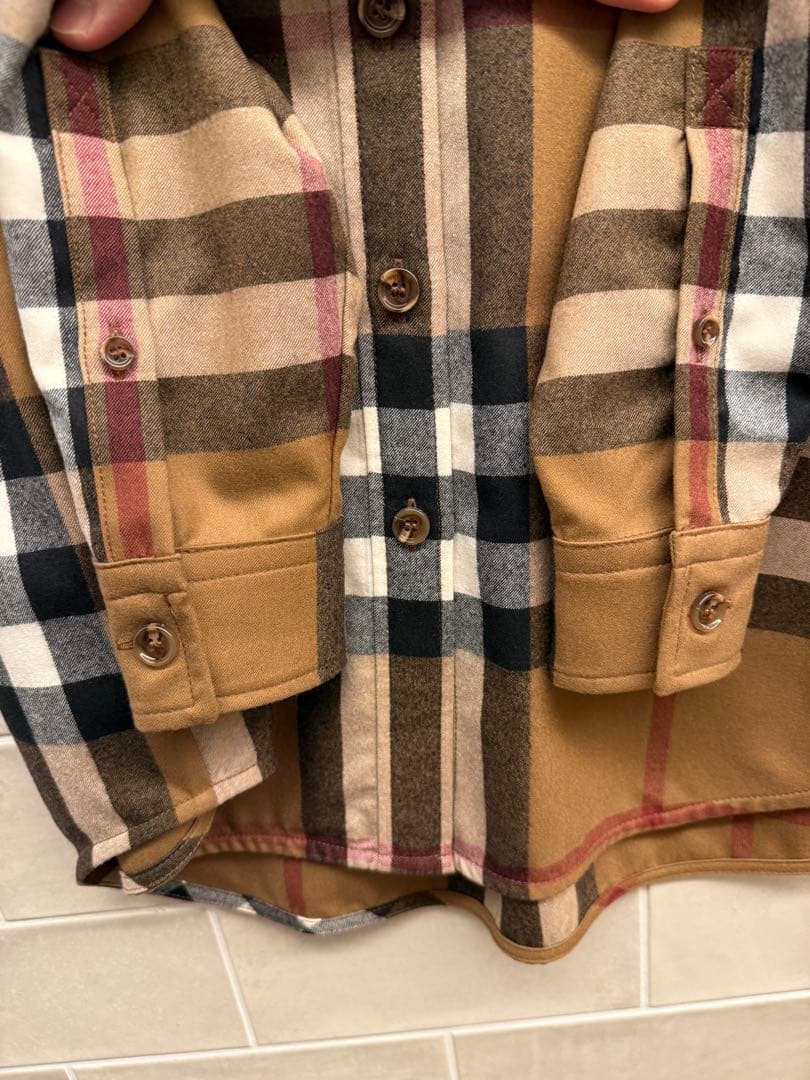 Burberry チェック柄 長袖シャツ　バーチブラウン　元値116,600