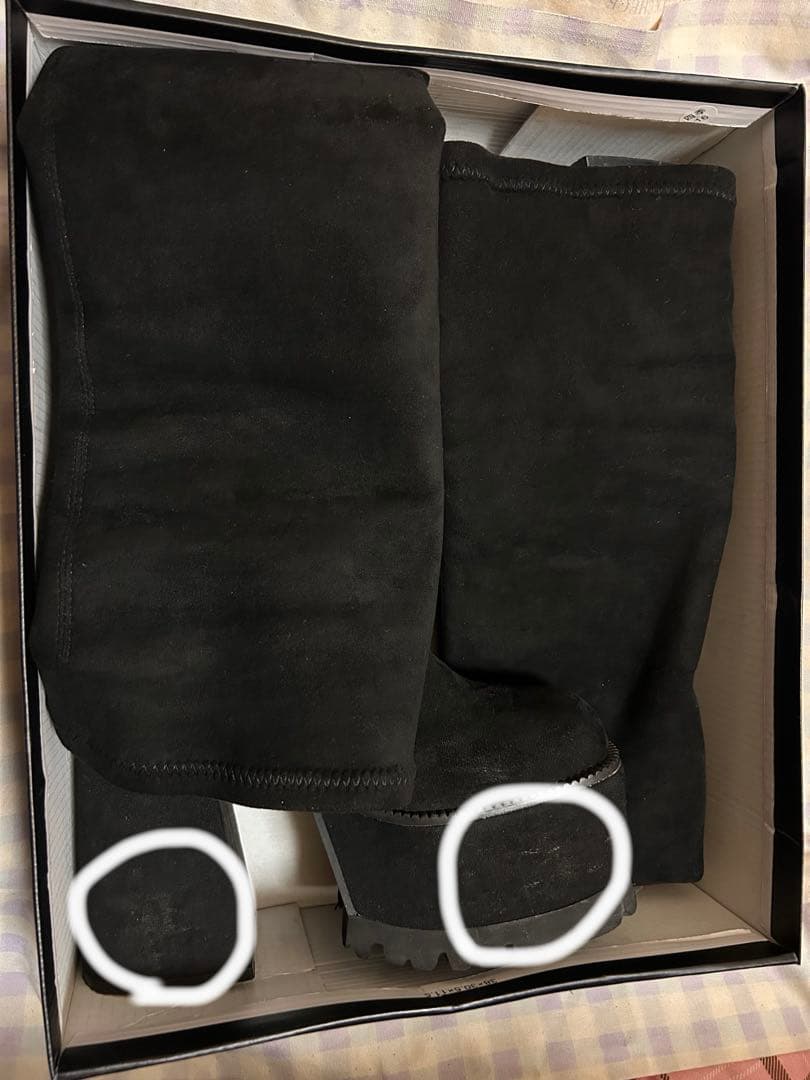 EMODA スクエアフィットロングブーツ Ssize