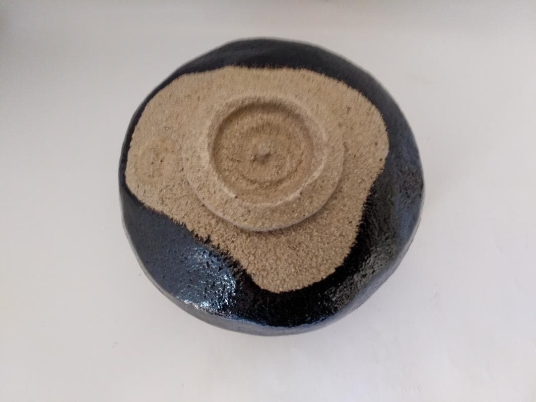 二代 小川長楽 作 黒茶碗 共箱 共布 仕覆 茶道具 茶器 抹茶碗 秀逸品 です