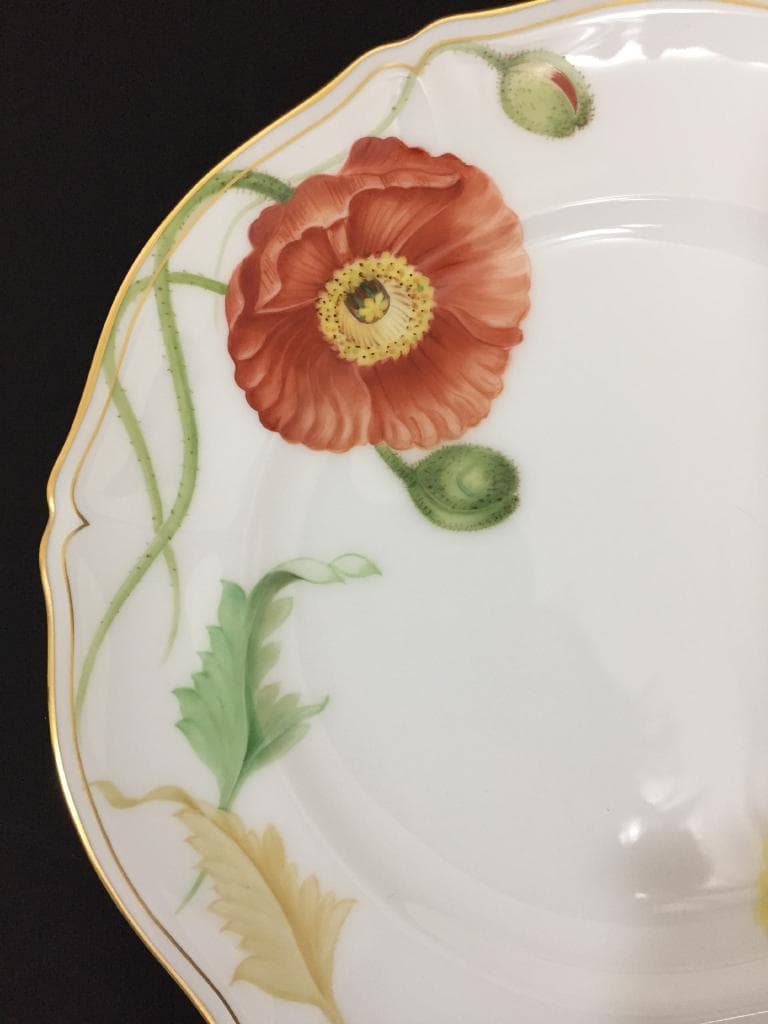 大倉陶園／The Okura　ポピー　20cmケーキ皿　977215