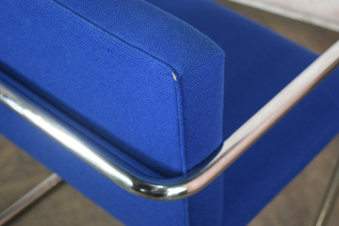 Knoll/ノル ブルーノ アームチェア チューブラー ファブリックブルー c