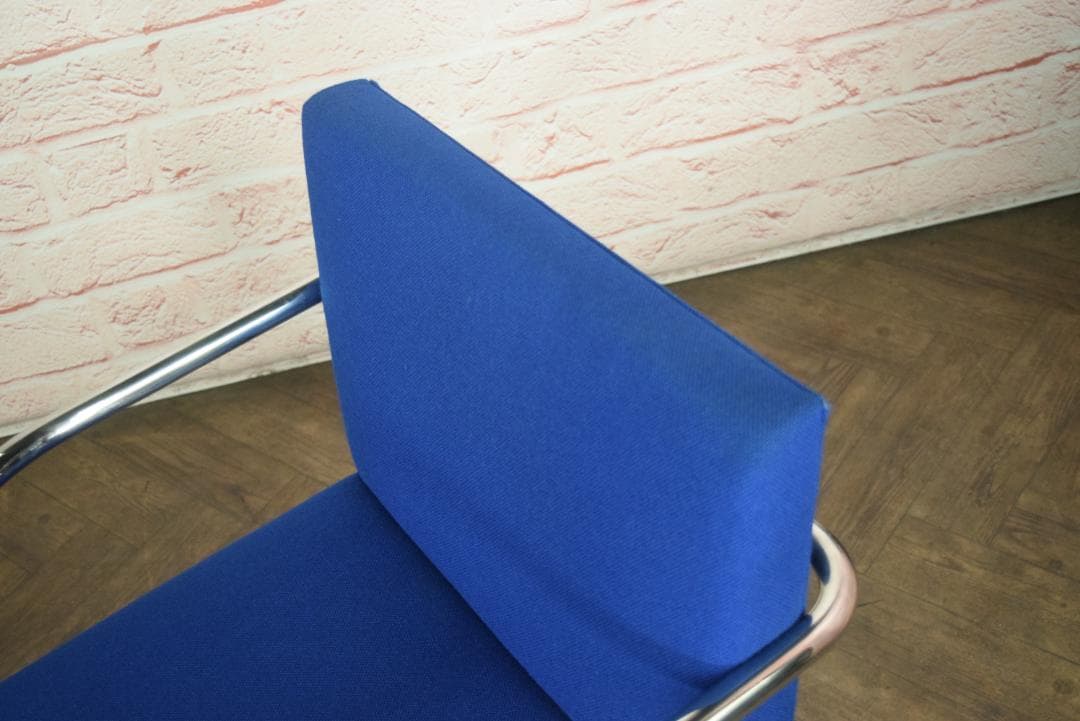 Knoll/ノル ブルーノ アームチェア チューブラー ファブリックブルー c