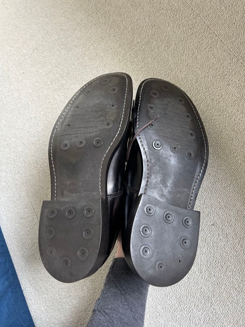 靴 prada archive square toe derby shoes 90s