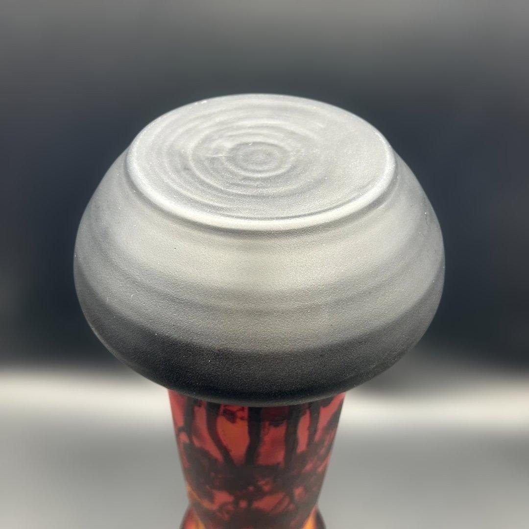 アンティーク レトロ 花瓶 植物 ガレ風 (美品）