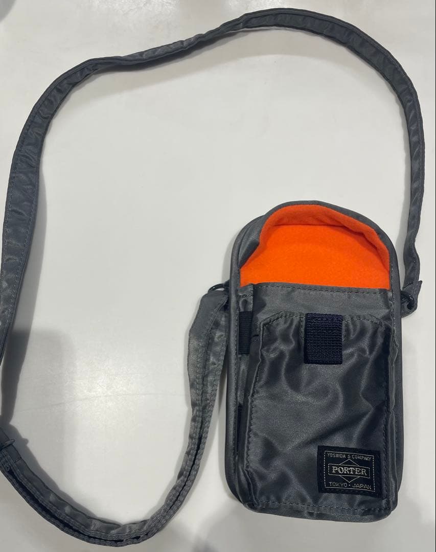 PORTER EXCHANGE GPS HOLDER シルバーグレー/オレンジ