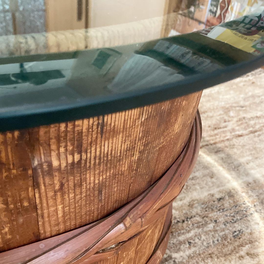 sisamu アップサイクル　明治時代の樽　ローテーブル
