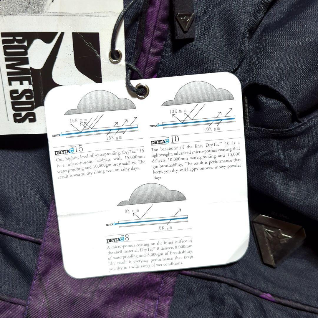 新品 タグ付　ROME SDS 　上　スノボー　スキー　ウェア　フード　柄