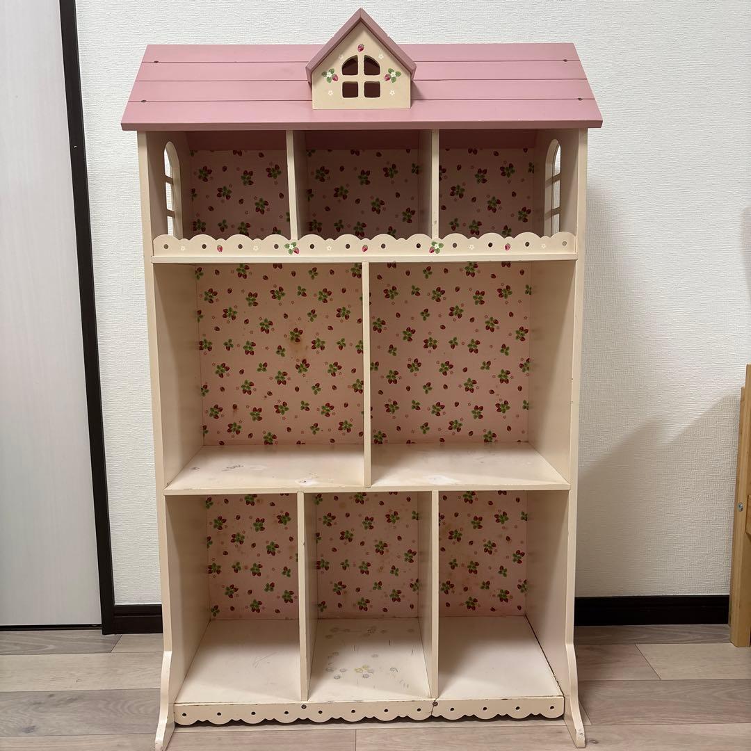 希少　マザーガーデン　本棚　シェルフ　棚　木製ラック　おもちゃ収納　リカちゃん家