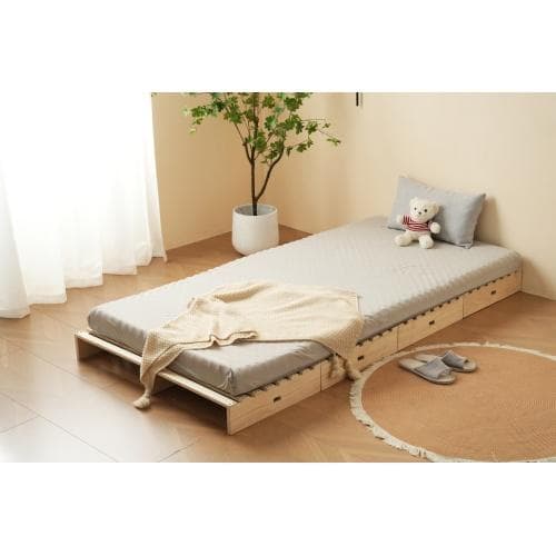 パレットベッド 天然木 すのこベッド ローベッド 木製 おしゃれ　お掃除ロボット