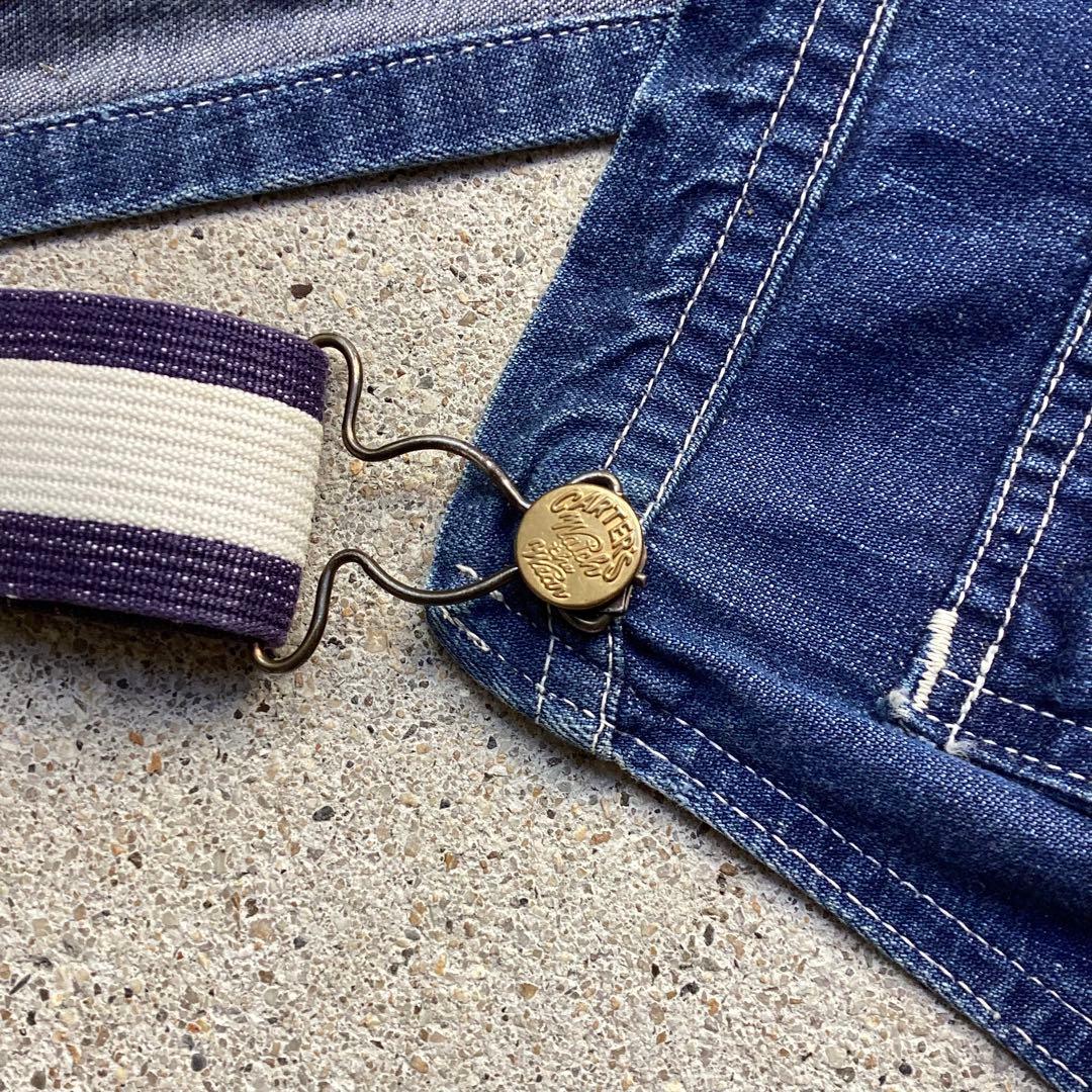 VTG 60s Carter's デニム オーバーオール ガチャポケ ミミ付き