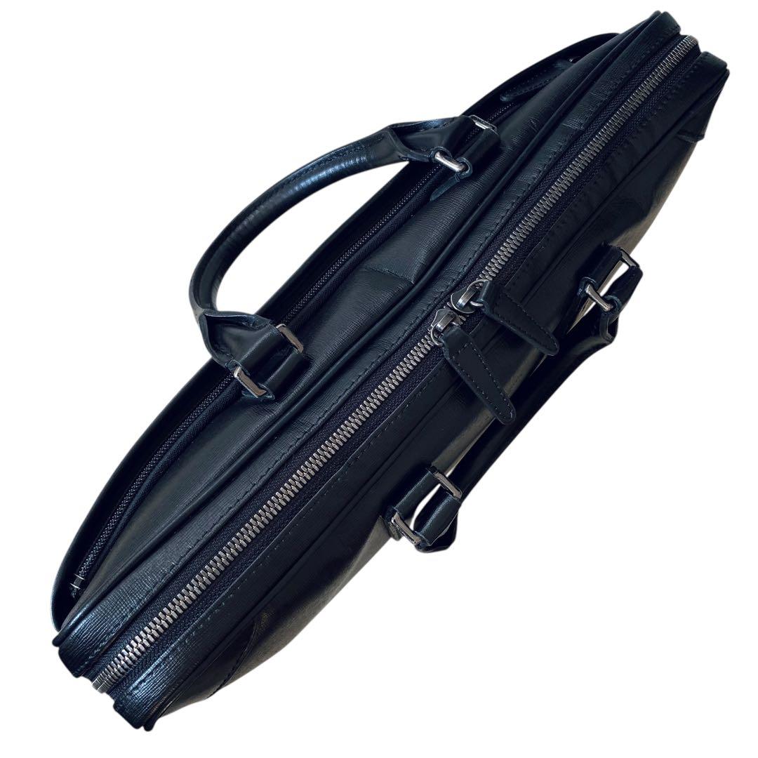 FUJITAKA フジタカ【美品】2WAY レザー ブリーフケース ブラック