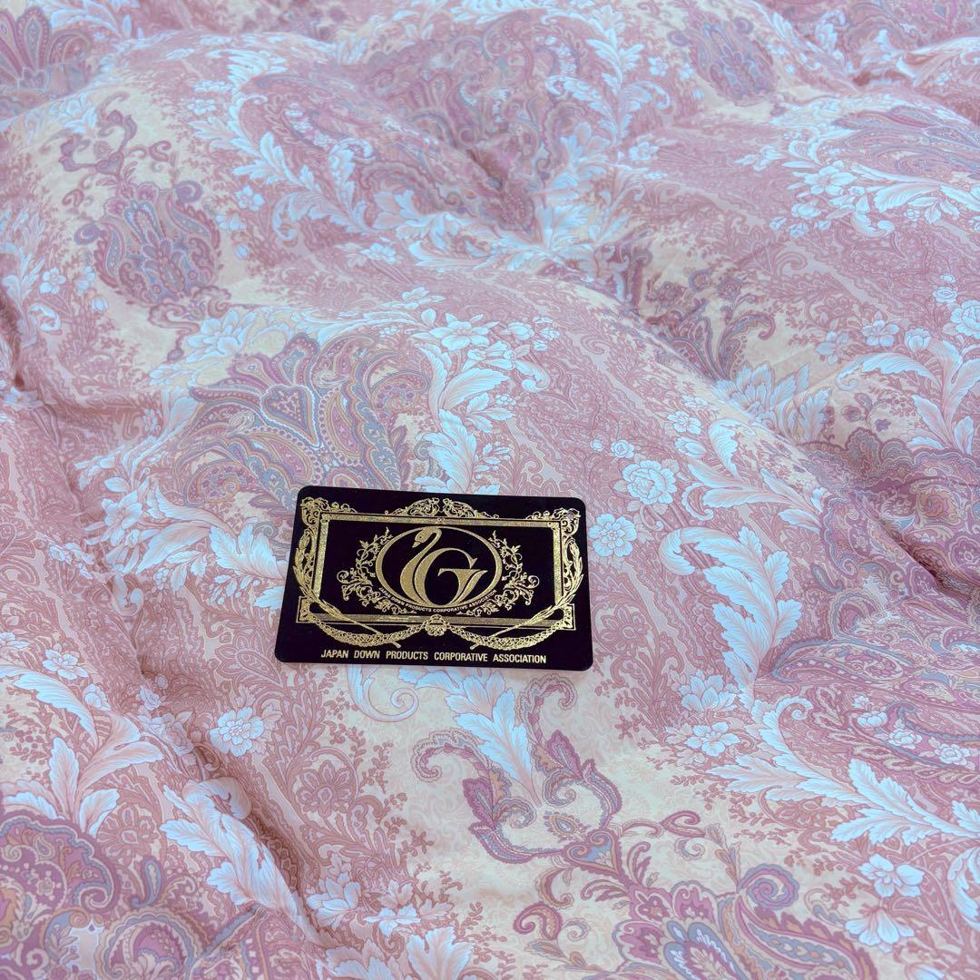 羽毛布団 シングル ポーランド ホワイトマザーグース CH92103 ピンク