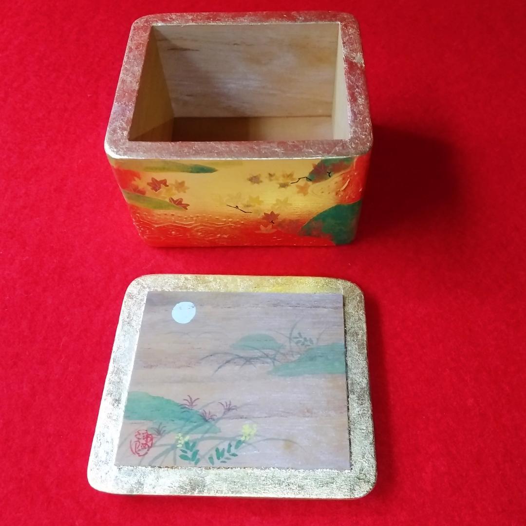 Toshi　純金泊　京洛の秋 貝桶と貝合わせ