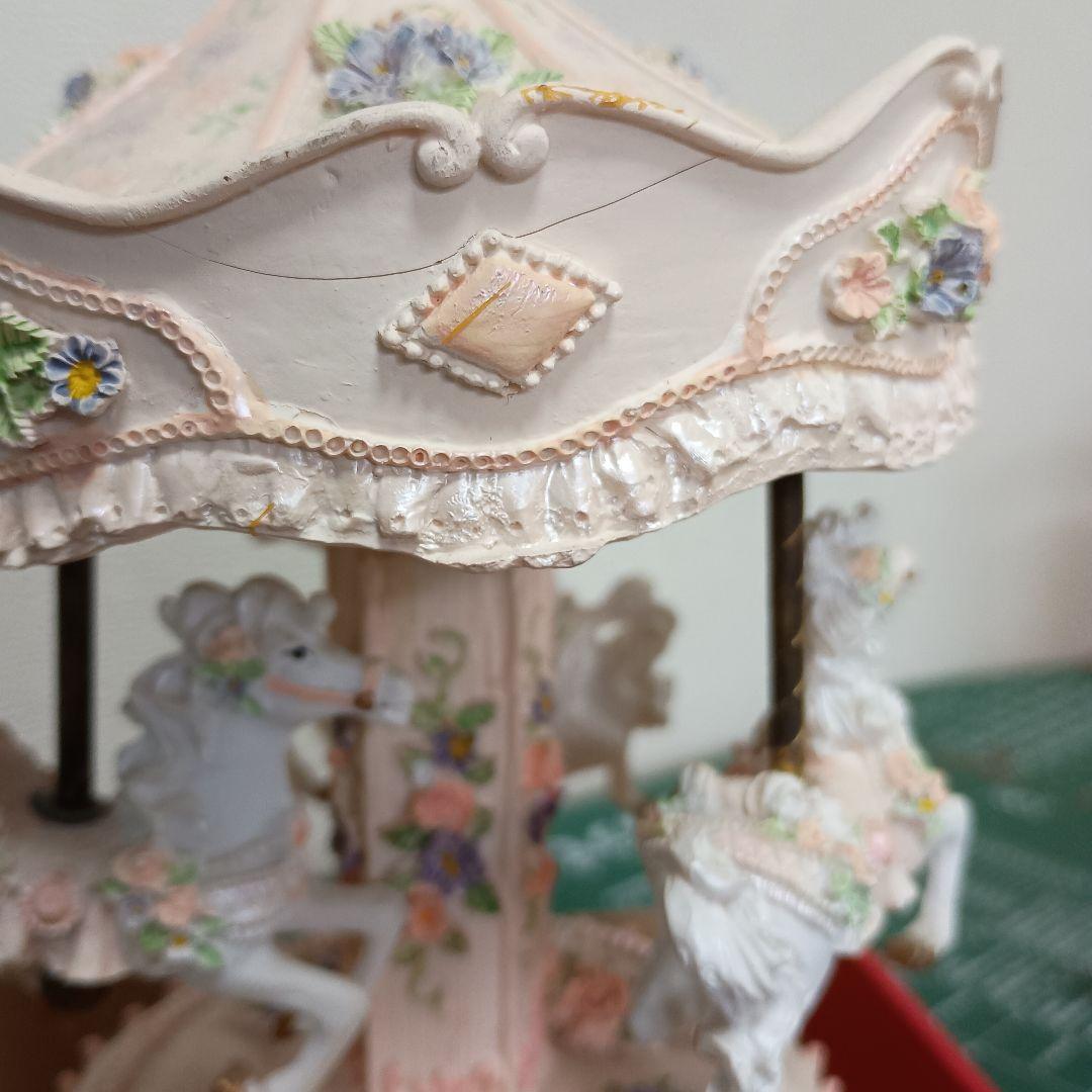 メリーゴーランド型オルゴール ピンク