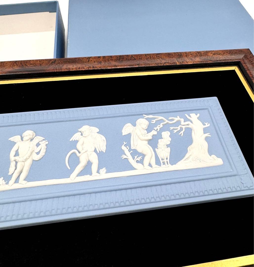 ウェッジウッド ジャスパー 天使の四季 エンジェル 陶板 壁掛け レリーフ