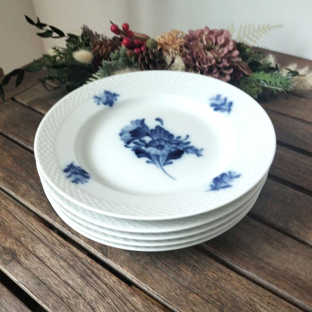 ロイヤルコペンハーゲン ブルーフラワー プレート5枚セット（直径21.5センチ）
