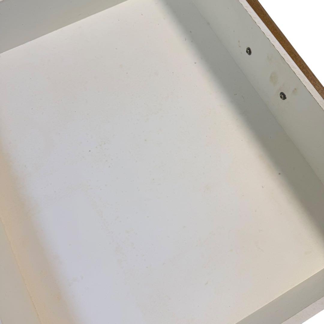 【廃盤】AZUMAYA 東谷 テーブル COL-013 ガラス天板 引き出し付き