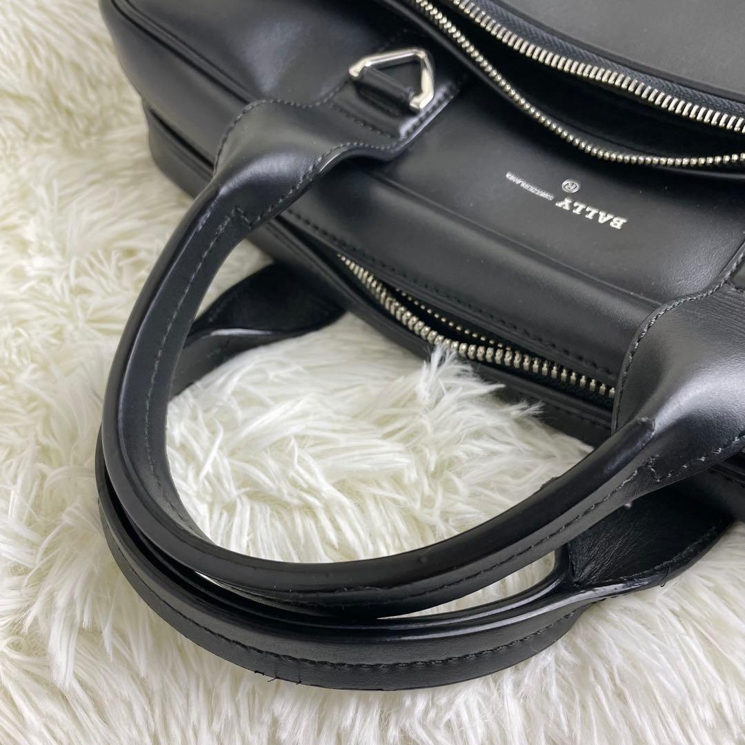 【美品】BALLY バリー ビジネスバッグ 2way レザー A4 黒