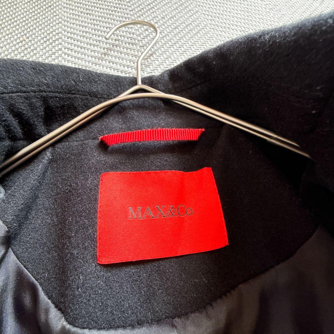 極美品 MAX&Co. MaxMara 現行モデル ピーコート 黒 イタリア製