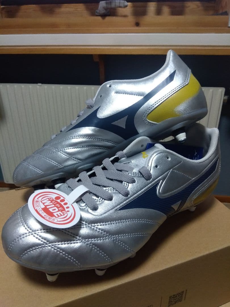 ラグビースパイク／ミズノ／30.0／シルバー／R1GA250104／新品