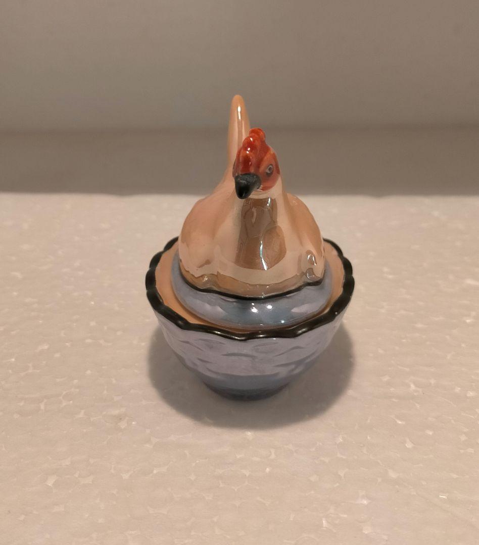 オールドノリタケ　ラスター彩　巣の中のニワトリ