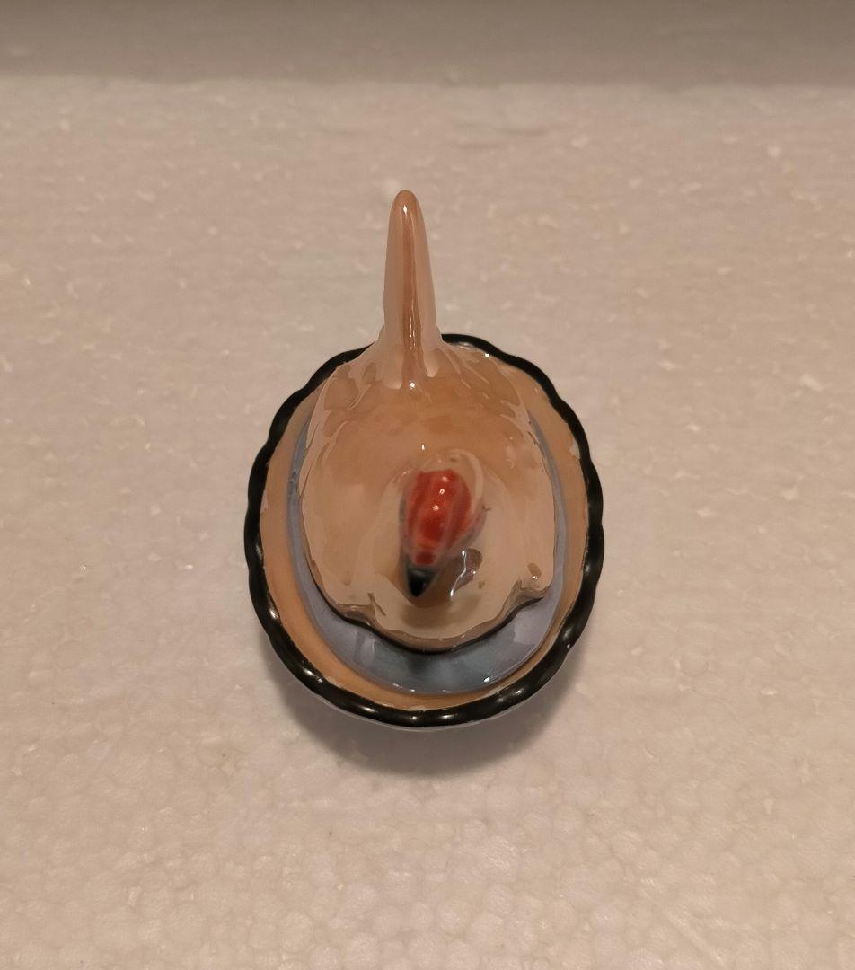 オールドノリタケ　ラスター彩　巣の中のニワトリ